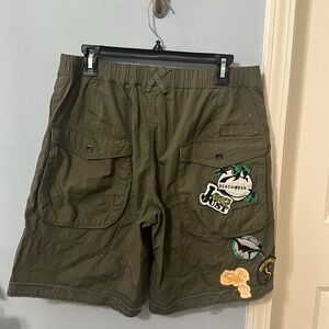 NWT Just Cavalli Utilitarian Military Bermuda Cargo Shorts 100% Cotton, Sz S